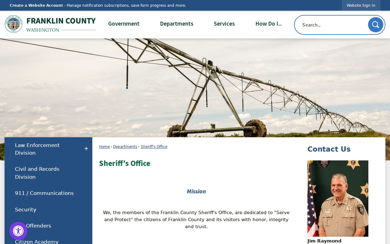 Kahlotus criminal records through Franklin County Sheriff services