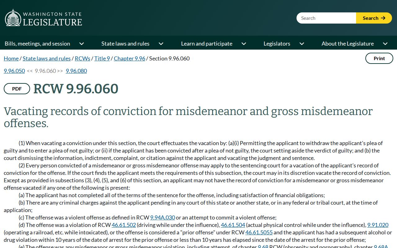 Franklin County registry research and misdemeanor vacation law