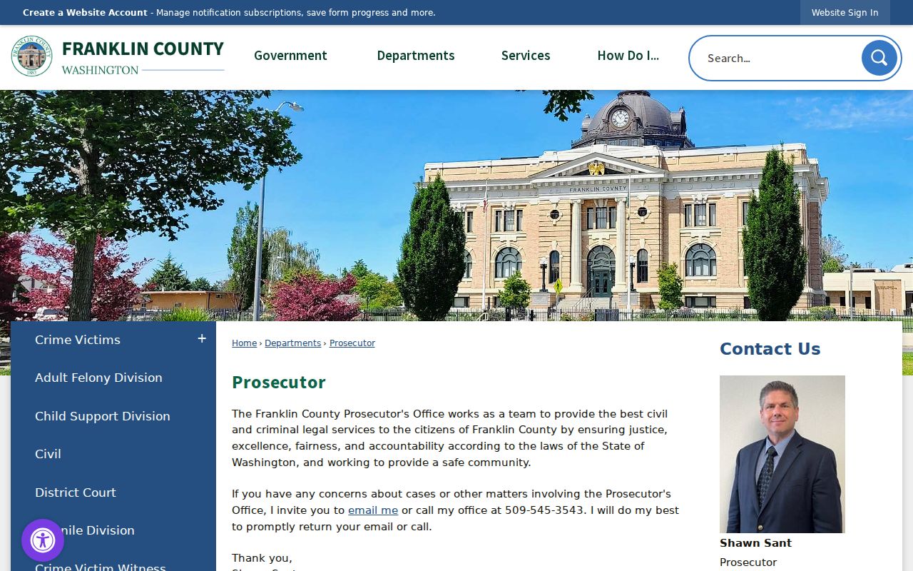 Franklin County criminal charge records at the prosecutor office